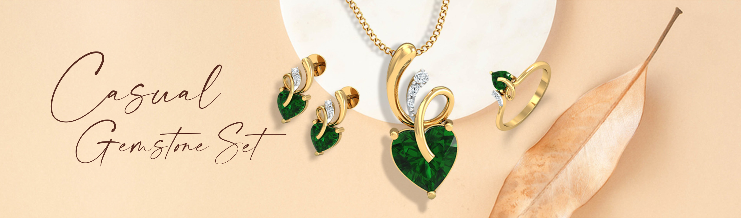casual gemstone set