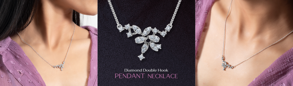 Diamond Double Hook Pendant Ne
