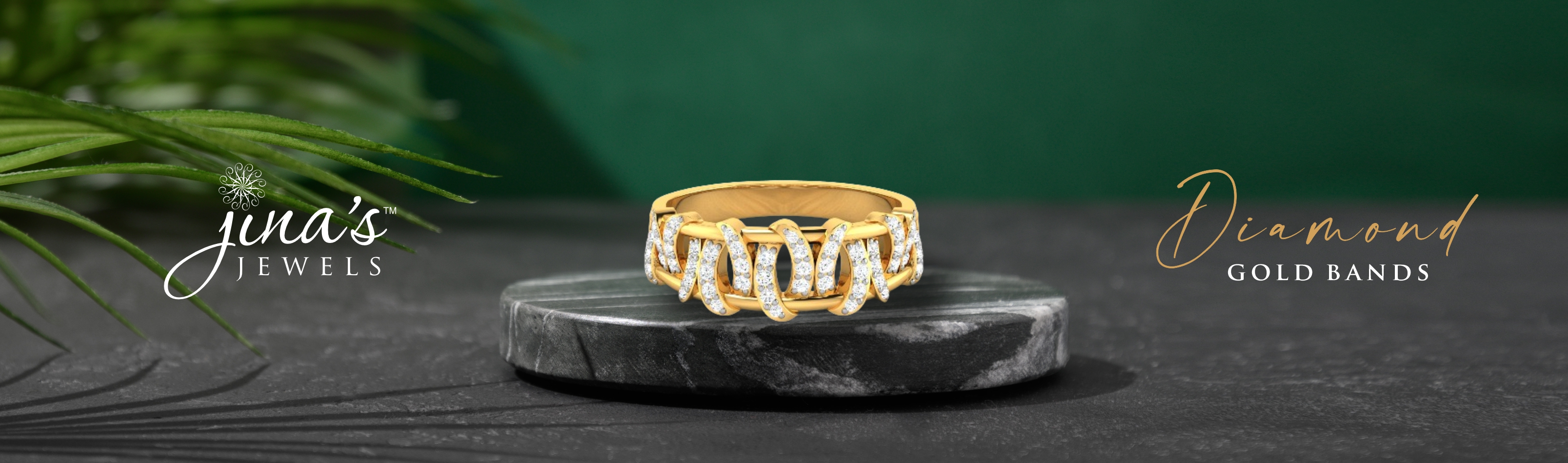diamond gold bands