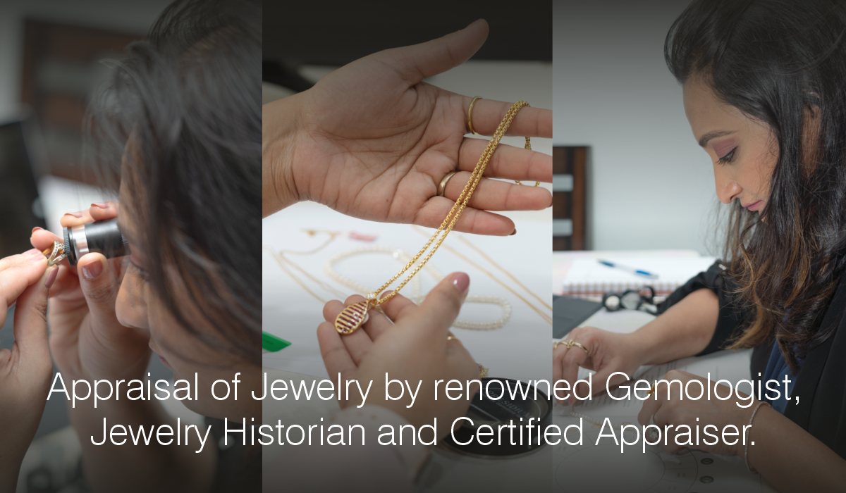 Appraisal of Jewelry  by renowned Gemologist , Jewelry Historian and Certified Appraiser  Jinagna Sh
