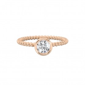 Solitaire  Diamond  Ring Rope Shank