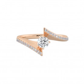 Illusion Setting Diamond Bypass Engagement Ring 