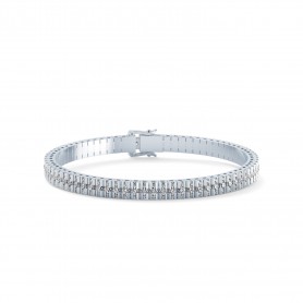 Double line Diamond Tennis Bracelet