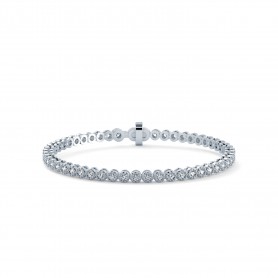 Bezel Diamond Tennis Bracelet