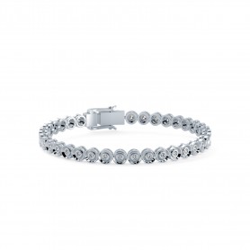 Bezel Diamond Tennis Bracelet