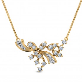 Victoria Diamond Double Hook Pendant Necklace