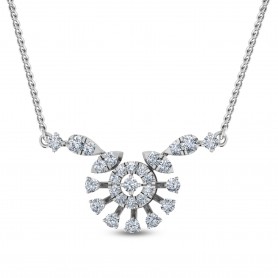 Victoria Diamond Double Hook Pendant Necklace