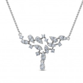 Victoria Diamond Double Hook Pendant Necklace