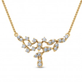 Victoria Diamond Double Hook Pendant Necklace