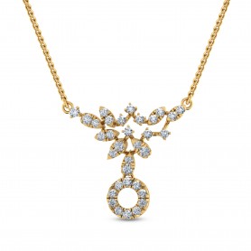 Victoria Diamond Double Hook Pendant Necklace