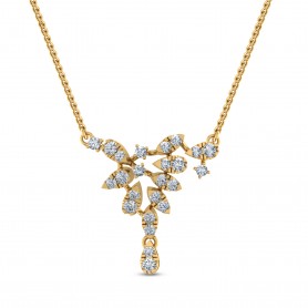 Victoria Diamond Double Hook Pendant Necklace