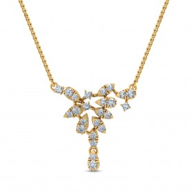 Victoria Diamond Double Hook Pendant Necklace