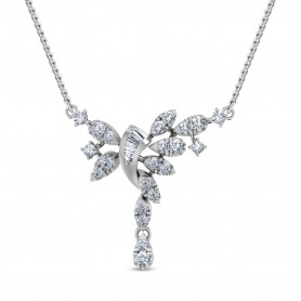 Victoria Diamond Double Hook Pendant Necklace