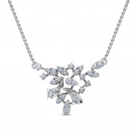 Victoria Diamond Double Hook Pendant Necklace