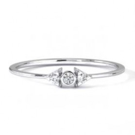 Three Stone Casual Diamond Ring 