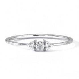 Three Stone Casual Diamond Ring 