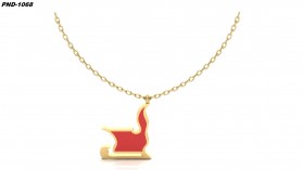 Santa Sleigh Christmas Charm Pendant