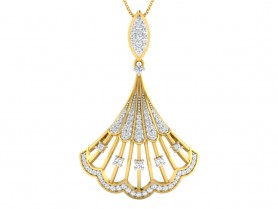 Dancing Diamond Filigree Pendant Set