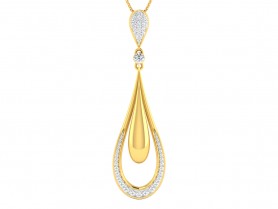 Diamond Tear Drop Pendant Set