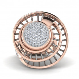 Contemporary  Diamond  Cocktail Ring 