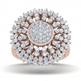 Contemporary  Diamond  Cocktail Ring 