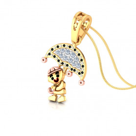 Character Diamond Pendant for Kids