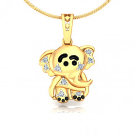 Elephant Diamond Pendant for Kids