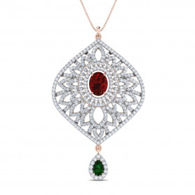 Diamond & Garnet Jewelry Set