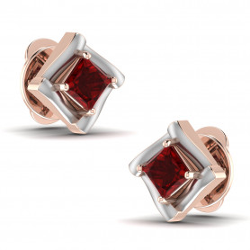 Ruby Gold Studs