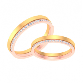 Diamond Two tone Couple Band