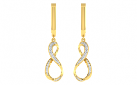 Infinity Diamond  Earring - Dangler