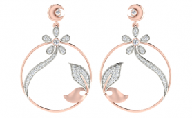 Dangler Collection -  Two tone Diamond Earring