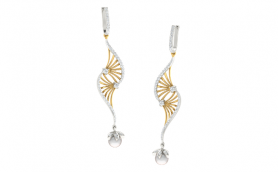  Diamond & Pearl Filigree Dangler