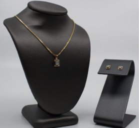 Diamond Pendant & Stud Jewelry Set