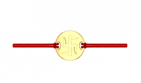 Swastik Rakhi - 10K Gold 