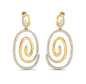 Spiral Diamond Earring