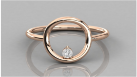 Solitaire Casual Diamond Ring - For Her