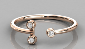 Casual Diamond Cuff Ring