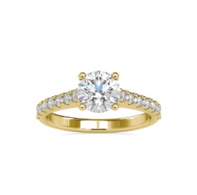 Traditional Diamond Engagement Ring Cathedral Setting