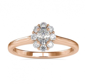 Contemporary  Diamond Engagement  Ring-Pressure setting