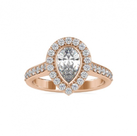 Diamond Pave Setting Engagement Ring 