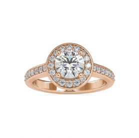 Diamond Hidden Halo Engagement Ring