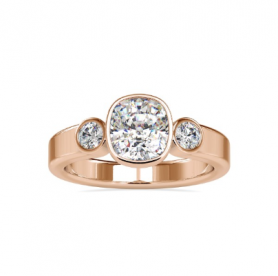 Three Stone Diamond Wedding Band