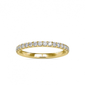 Traditional Diamond Wedding Band Semi Eternity Band