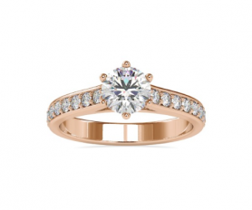 Diamond Engagement  Ring for Her Cathedral Setting