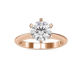 Solitaire Diamond Promise Ring for Her Tab Prong