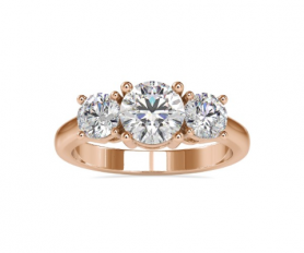 Trio Diamond Promise Ring for Her