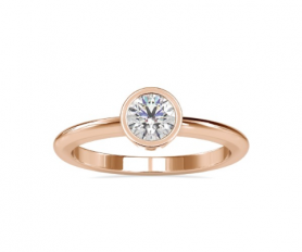 Solitaire Diamond Promise Ring Bezel Setting
