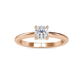 Classic Solitaire Diamond Promise Ring for Her