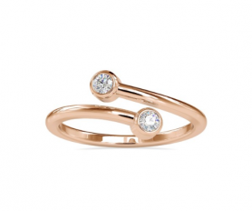 Diamond Bypass Promise Ring for Her